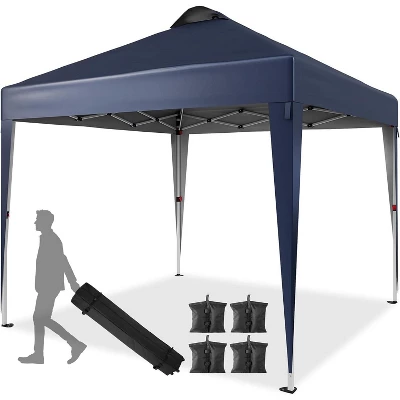 10x10 Pop Up Camping Tent, Pop Up Canopy Tent, Tarp Beach Tent W/ 4 Sandbags, Waterproof Sun Shelter Gazebo For Party, Camping, Commercial Events 7 10x10 Pop Up Camping Tent, Pop Up Canopy Tent, Tarp Beach Tent W/ 4 Sandbags, Waterproof Sun Shelter Gazebo For Party, Camping, Commercial Events - Image 7