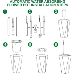 22.5 Inch Tall Diamond Planters (Set Of 2), Self-Watering With Water Level Monitor & Wheels, Flower Pots For Patio, Living Room 15 22.5 Inch Tall Diamond Planters (Set Of 2), Self-Watering With Water Level Monitor & Wheels, Flower Pots For Patio, Living Room -Living Aura Store GUEST ee5cee8f fb0c 450e ae67 6cb742dbb5ff