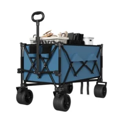 Heavy Duty Utility Beach Wagon Cart - Collapsible Wagon Beach With All Terrain Wheels, Extra Long Wagon Cart Foldable, Cup Holders For Sand 18 Heavy Duty Utility Beach Wagon Cart - Collapsible Wagon Beach With All Terrain Wheels, Extra Long Wagon Cart Foldable, Cup Holders For Sand -Living Aura Store GUEST ee9eb01d 1e19 4635 b20f 5461c0e0e8ff