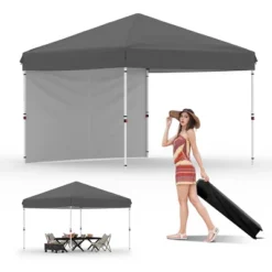 10x10 Pop Up Canopy Tent Outdoor Canopy With 1 Removable Sidewall, Commercial Instant Tent Shelter 21 10x10 Pop Up Canopy Tent Outdoor Canopy With 1 Removable Sidewall, Commercial Instant Tent Shelter -Living Aura Store GUEST f01e14ba adf5 434e 85ae dab4444d7d3b