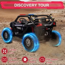 24V Kids Ride On UTV Car, Ride On Truck W/ Remote Control, Off-Road UTV Electric Toy Car With Spring Suspension,lights, Music For Boys Girls 3-8 -Living Aura Store GUEST f096d935 7725 4e19 9f10 5ff8d822ccca