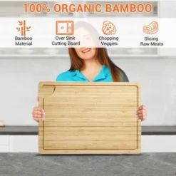 Cutting Board, Bamboo Stove Top Cover, Over The Sink Chopping Board With Juice Groove And Handle -Living Aura Store GUEST f2b61b94 1142 4dab bf40 3c6e2c0addaf