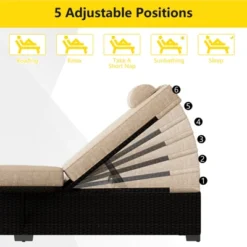 Wicker Chaise Outdoor,Reclining Adjustable Pool Rattan Chaise Chair,Patio Rattan Wicker Chaise Lounge Chair Set Of 2, For Pool Deck 10 Wicker Chaise Outdoor,Reclining Adjustable Pool Rattan Chaise Chair,Patio Rattan Wicker Chaise Lounge Chair Set Of 2, For Pool Deck -Living Aura Store GUEST f47ec6da 8bb9 45ce a525 fa7d1bb3ce40