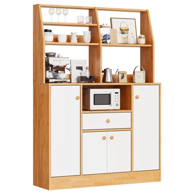 Kitchen Pantry Cabinet With Drawers - Wood Sideboard Buffet With Doors, Adjustable Shelf, Storage Rack, Coffee Bar Station For Kitchen Dining Room 8 Kitchen Pantry Cabinet With Drawers - Wood Sideboard Buffet With Doors, Adjustable Shelf, Storage Rack, Coffee Bar Station For Kitchen Dining Room - Image 8