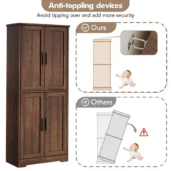 Pantry Cabinet, 70" Kitchen Pantry Cabinet With Doors And Adjustable Shelves, Freestanding Cupboard 10 Pantry Cabinet, 70" Kitchen Pantry Cabinet With Doors And Adjustable Shelves, Freestanding Cupboard -Living Aura Store GUEST f6b30dd5 3c0a 4d43 9303 b41c99afb50a