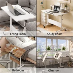 Standing Computer Desk With Wheels ，Height Adjustable，Mobile Computer Table Sit Stand Up For Work Office Home -Living Aura Store GUEST f9f96e6c deda 43e0 ac0d 8e6b5e948f39