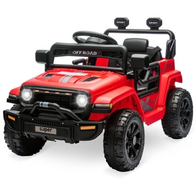 Ride On Truck For Kids, 12V Battery Powered Toy Car With Remote Control, Spring Suspension, LED Headlight And Music, Toddler Electric Vehicles For 3+ 12 Ride On Truck For Kids, 12V Battery Powered Toy Car With Remote Control, Spring Suspension, LED Headlight And Music, Toddler Electric Vehicles For 3+ - Image 12