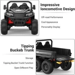 24V 4WD 6-Wheel Electric Dump Truck For Kids With Remote Control, 2 Seater, LED Lights & Music Player – Ages 3+ 14 24V 4WD 6-Wheel Electric Dump Truck For Kids With Remote Control, 2 Seater, LED Lights & Music Player – Ages 3+ -Living Aura Store GUEST feb52aab 21eb 4474 847d 7cacbbdca995