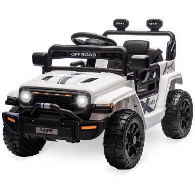 Ride On Truck For Kids, 12V Battery Powered Toy Car With Remote Control, Spring Suspension, LED Headlight And Music, Toddler Electric Vehicles For 3+ 13 Ride On Truck For Kids, 12V Battery Powered Toy Car With Remote Control, Spring Suspension, LED Headlight And Music, Toddler Electric Vehicles For 3+ - Image 13