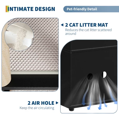 2 Tiered Cat Litter Box Enclosure For 2 Boxes 5 2 Tiered Cat Litter Box Enclosure For 2 Boxes - Image 5